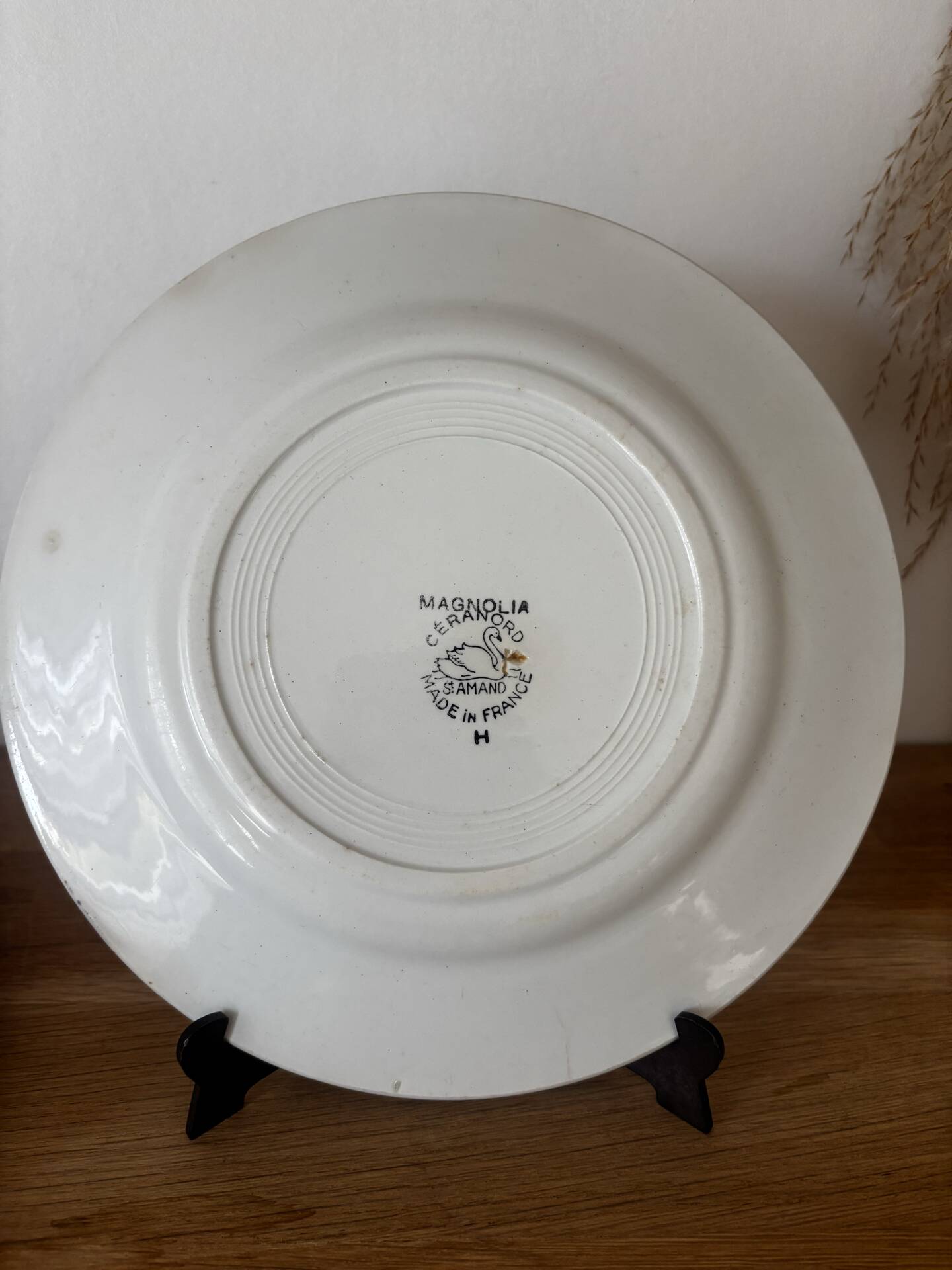 Lot de deux assiettes plates Magnolia St Amand
