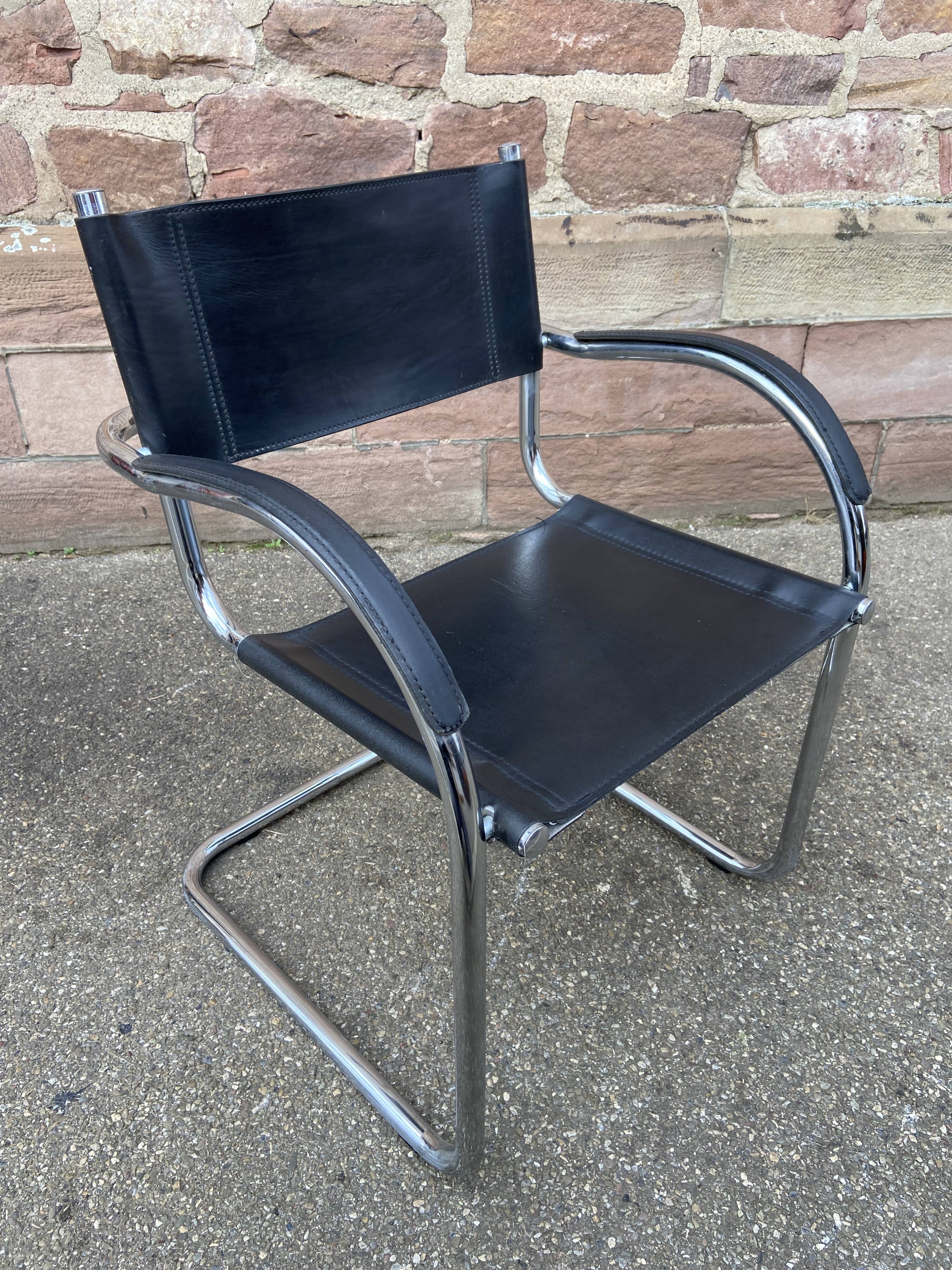 Office armchair cantilever B34 S34 style Marcel Breuer