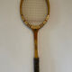Vintage blond wood tennis racket
