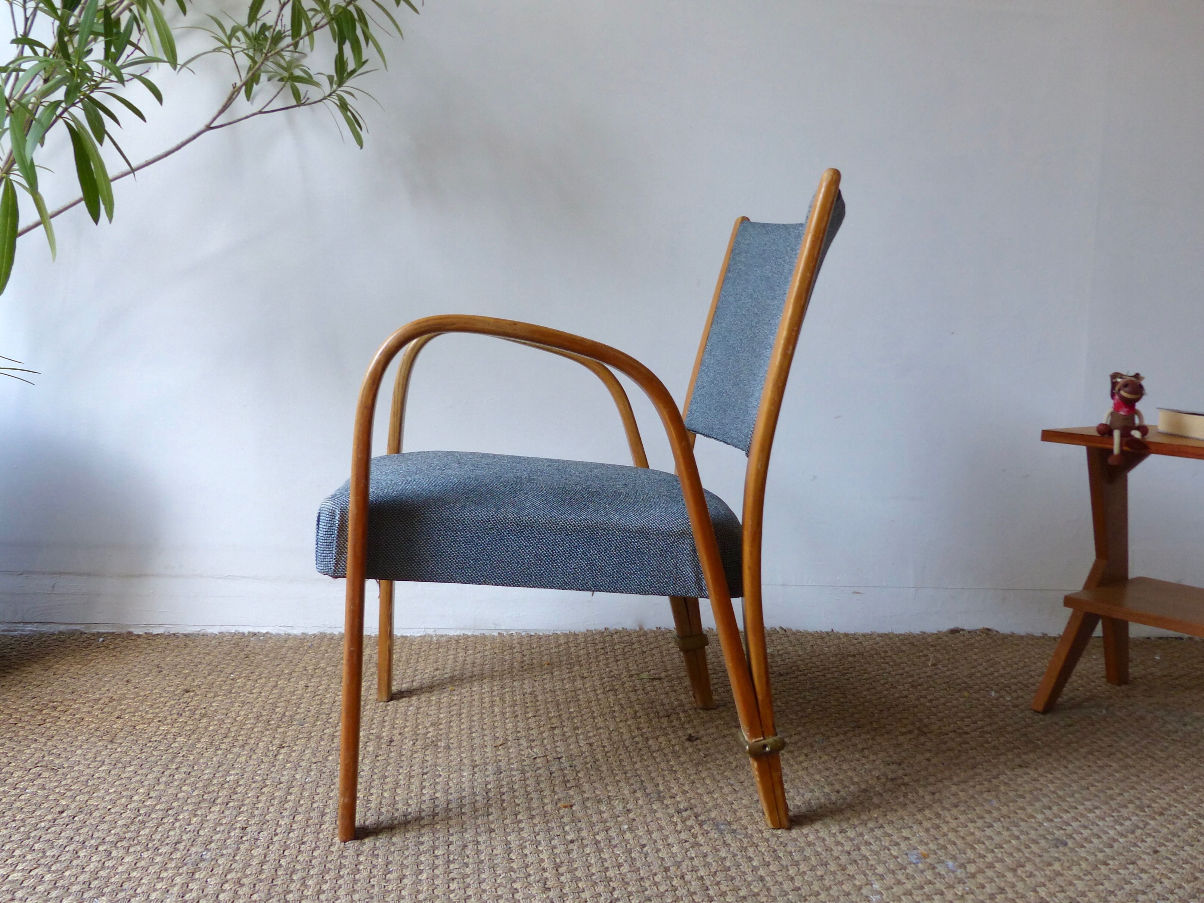 Vintage Steiner bow-wood armchair