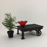 Industrial coffee table natural bog oak