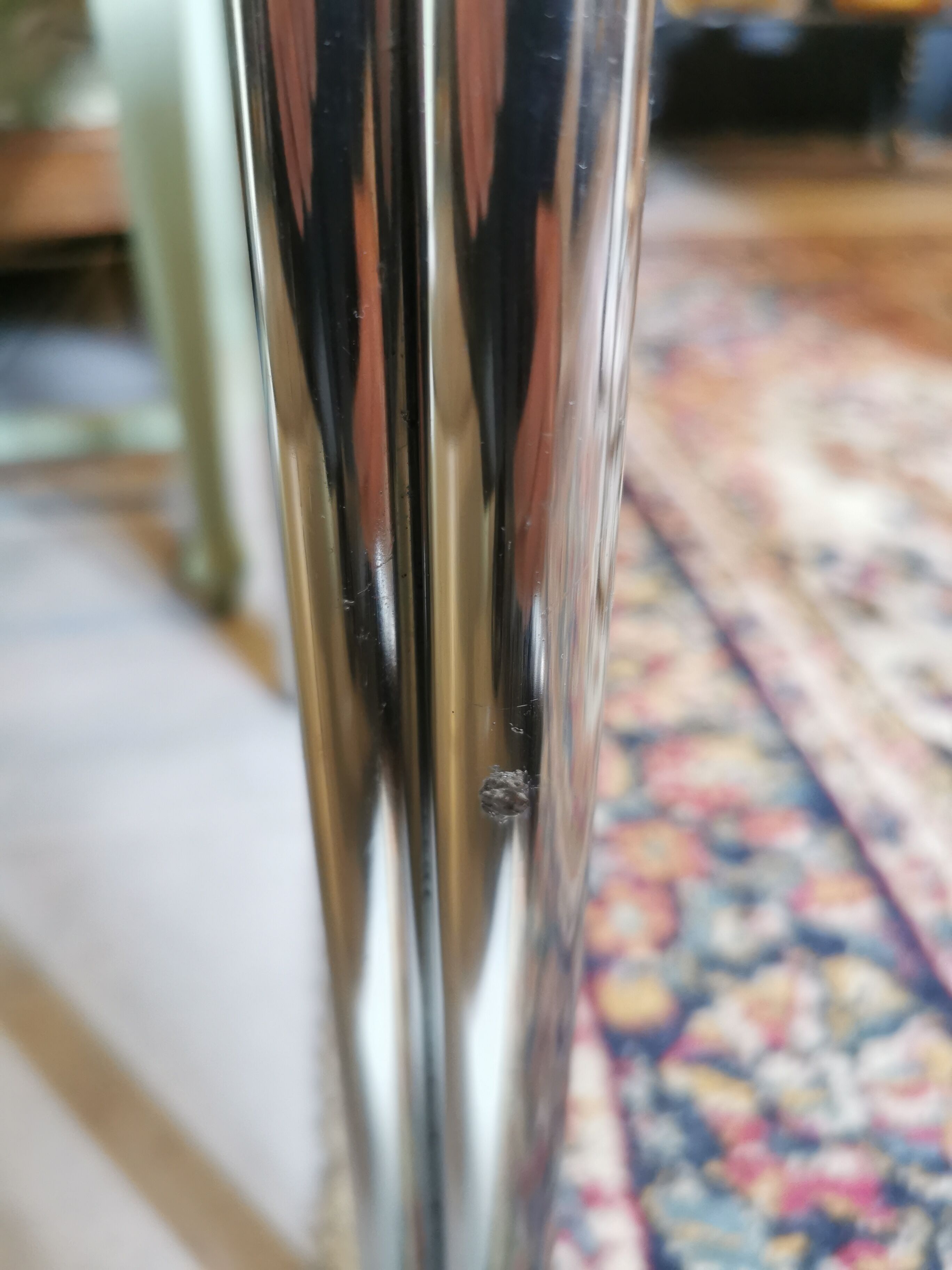 Table basse chromée années 70