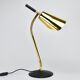 Rare desk and table lamp in brass and leather by Carl Aubock II #4280, Vienna, Austria.