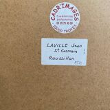 Ancienne peinture jean laville st germain roussillon + cadre bois