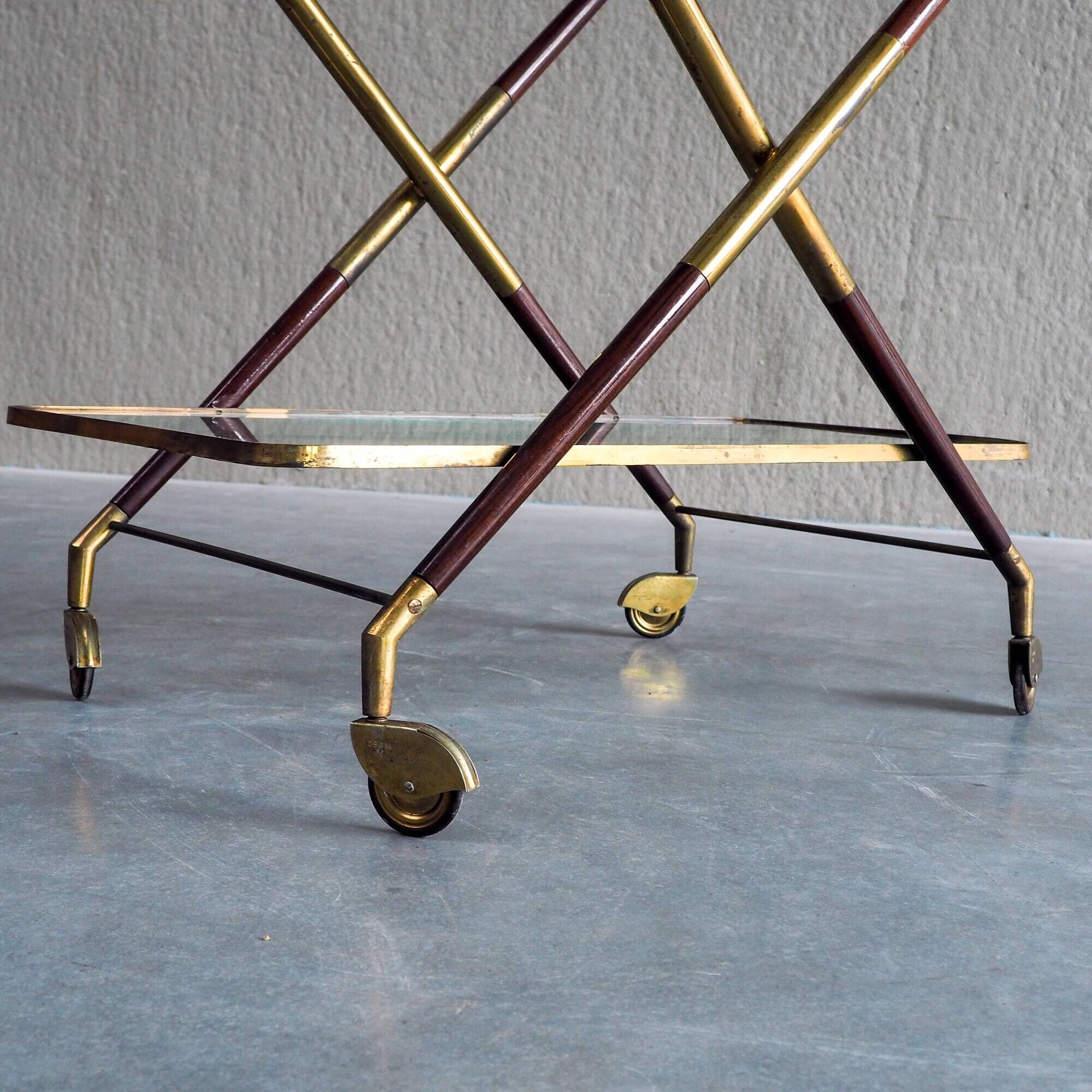 1950s Italian Bar Trolley, Attributed to Cesare Lacca