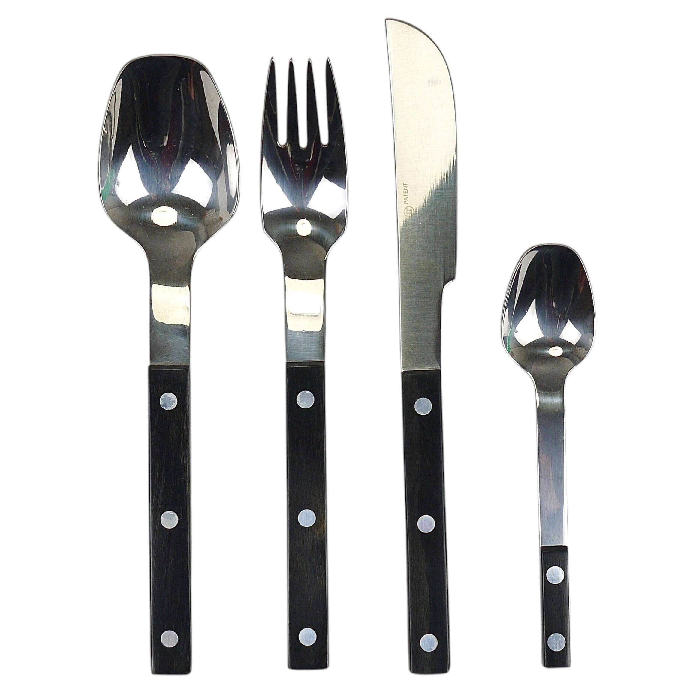 Helmut Alder Amboss Austria 2300 Flatware Cutlery for Six Persons, 1970s