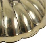 Beurrier coquillage en métal chromé et verre et couteau, Angleterre