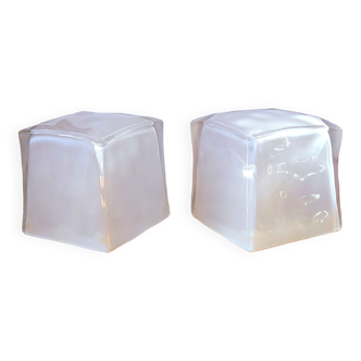 Lot de 2 lampes ice cube ikea 80s
