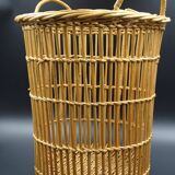 Wicker wastepaper basket