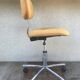 Former strafor adjustable metal chrome office chair - yellow fabric seat