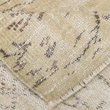 Vintage Cream & Brown Turkish Handmade Rug, 149x252Cm