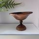 Footed bowl / Handmade turned wooden compote (Olive wood)