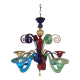 Murano Multicolors Glass Chandelier Random Colors 5 Arms