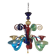 Murano Multicolors Glass Chandelier Random Colors 5 Arms