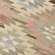 3x10 Pink & Cream Vintage Kilim Runner Rug, 81x306Cm