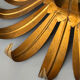 Pair of floral wall lights in gilded metal, 1960