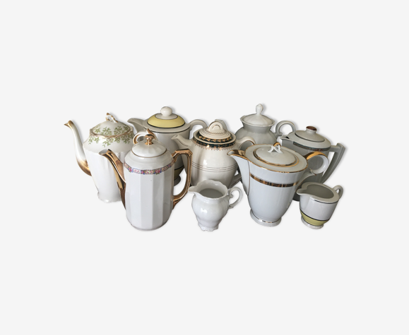 Lot de cafetières et théières anciennes