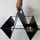 Share magazine rack 80s design Memphis Starck vinyl rack DJ Cassina Flos