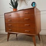 Vintage chest of drawers with compass feet