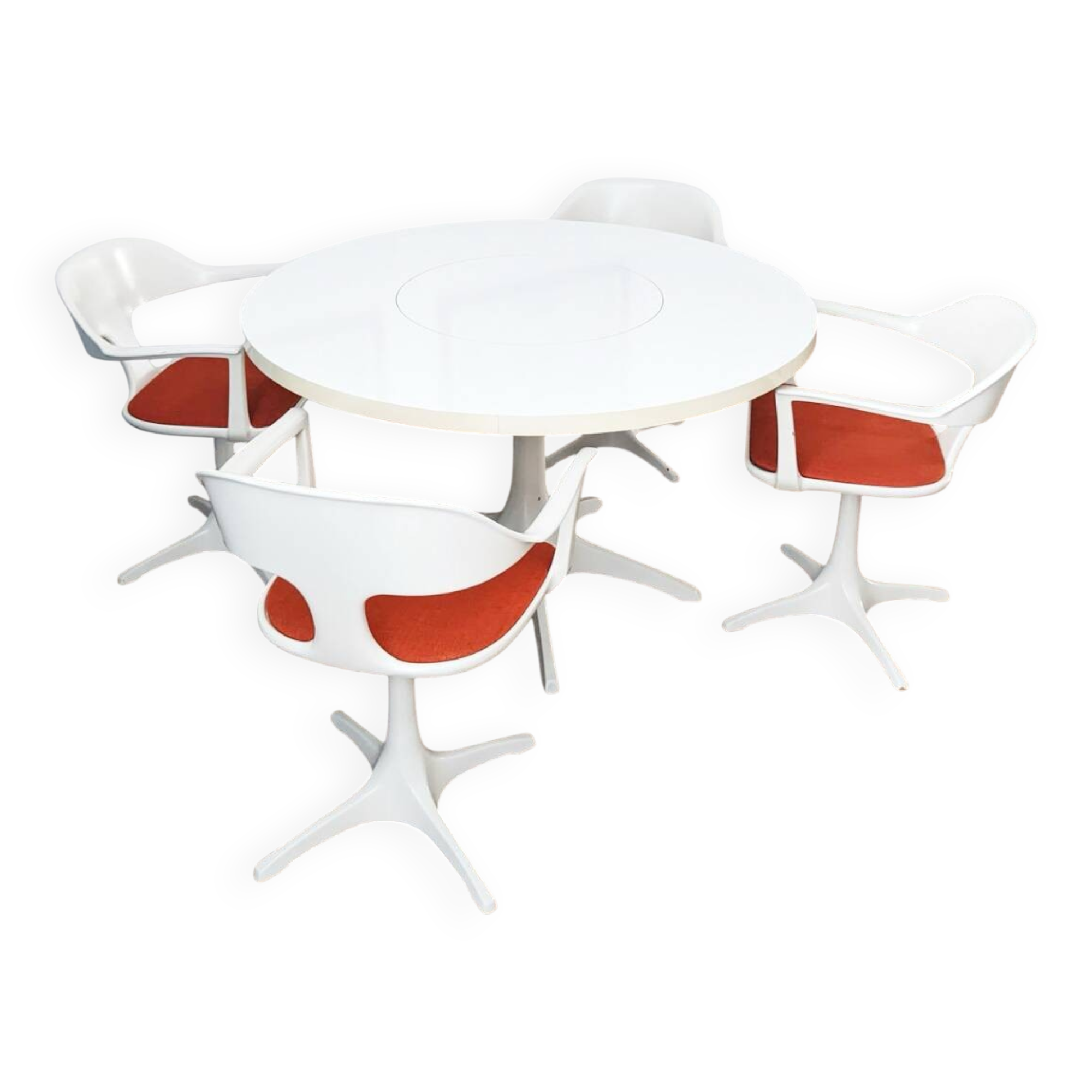 Table et chaises Space Age par Konrad Schäfer pour Lübke 1969