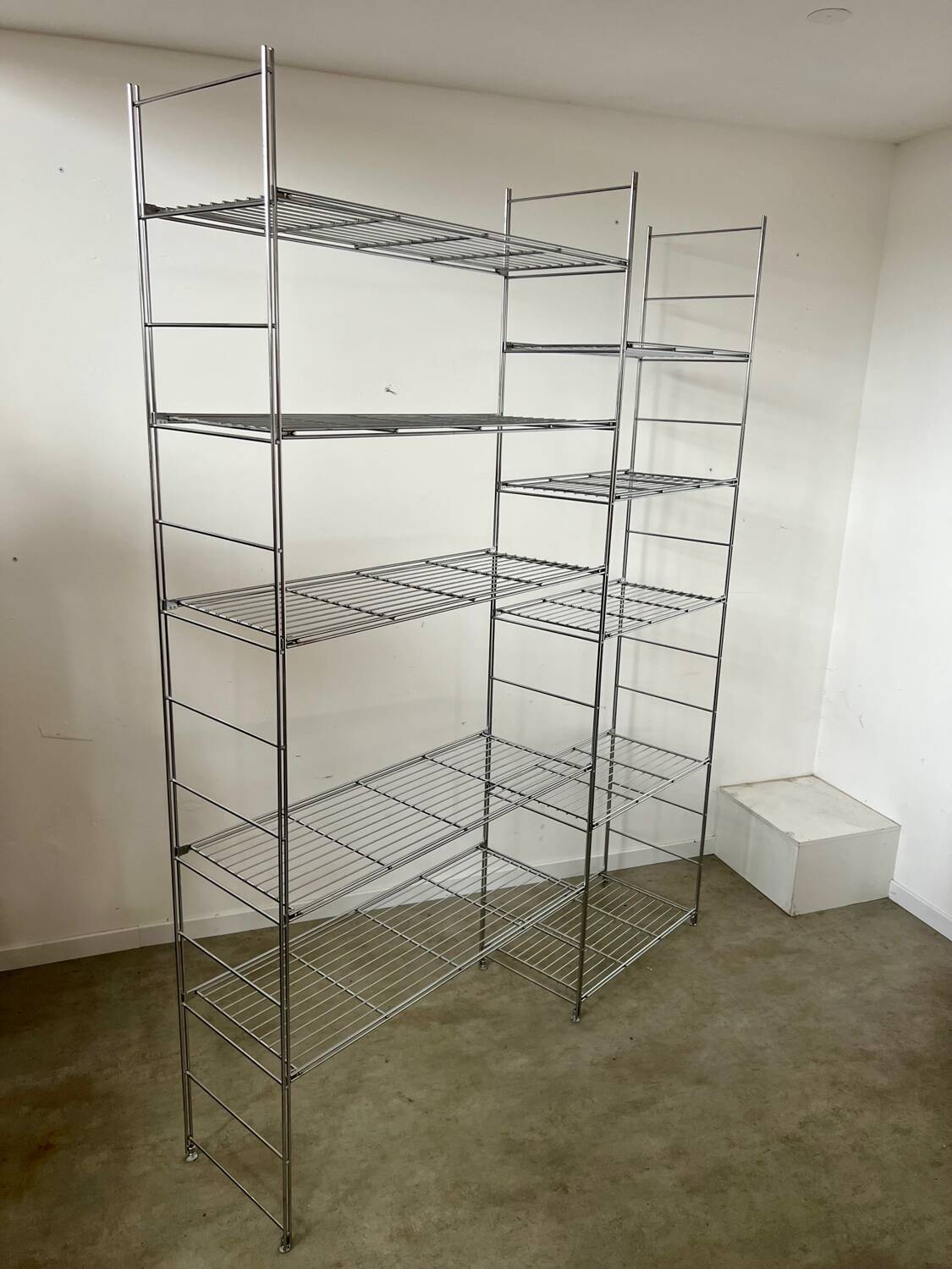 Old modular metal shelf vintage bookcase 10 design shelves from the 80s