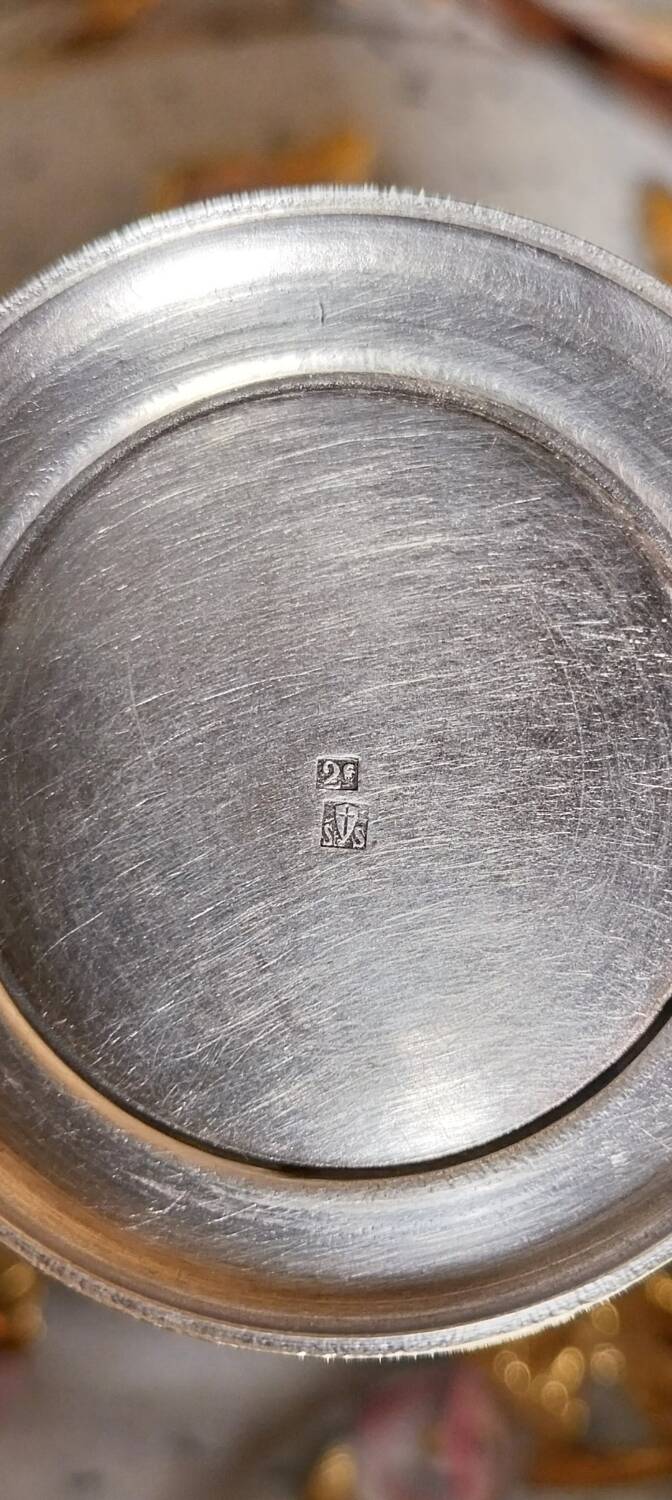 Birth gift set silver-plated egg cup