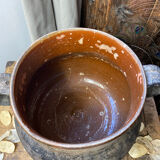 Antique terracotta pot with handles Vallauris