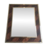 Mirror in wood and brass marquetry