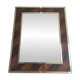 Miroir en marqueterie de bois et laiton