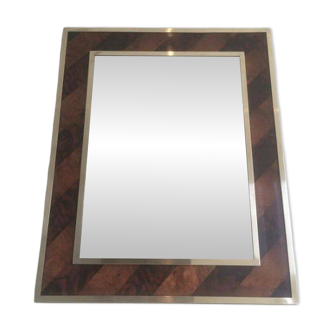 Mirror in wood and brass marquetry