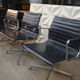 Vintage Leather Swivel Armchairs Ea108 by Charles and Ray Eames for Vitra