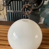 Globe ball in vintage white opaline