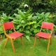 Pair of Mid-Century Boomerang Chairs