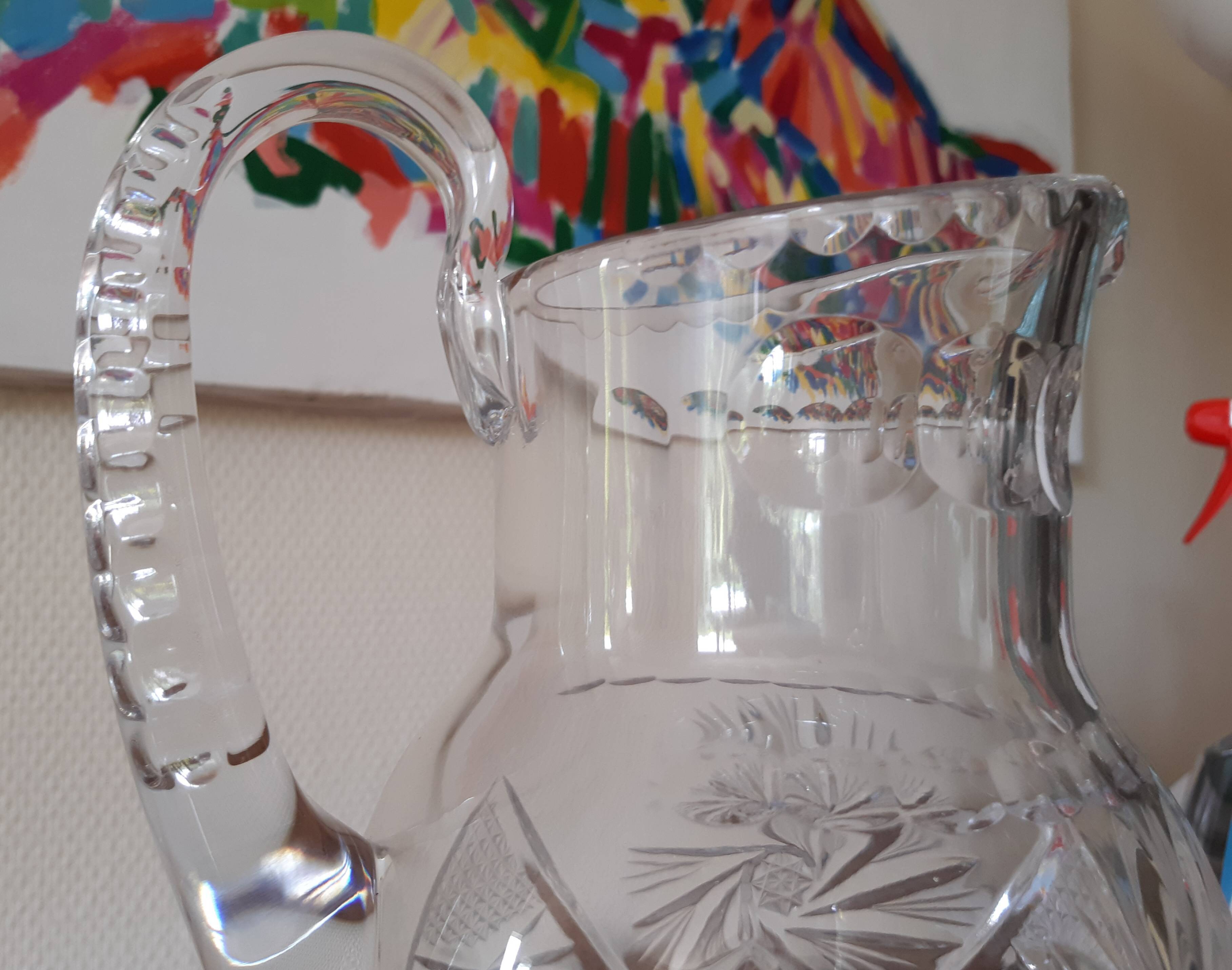 TBE hand-cut crystal carafe or 28cm pitcher