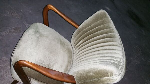 Fauteuil vintage années 50-60 vert