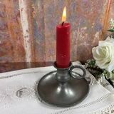 Manoir pewter hand candle holder with handle