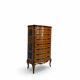 Wooden bedroom suite with inlays in mid-century Italian style, by Pacifici Prete, Rome.