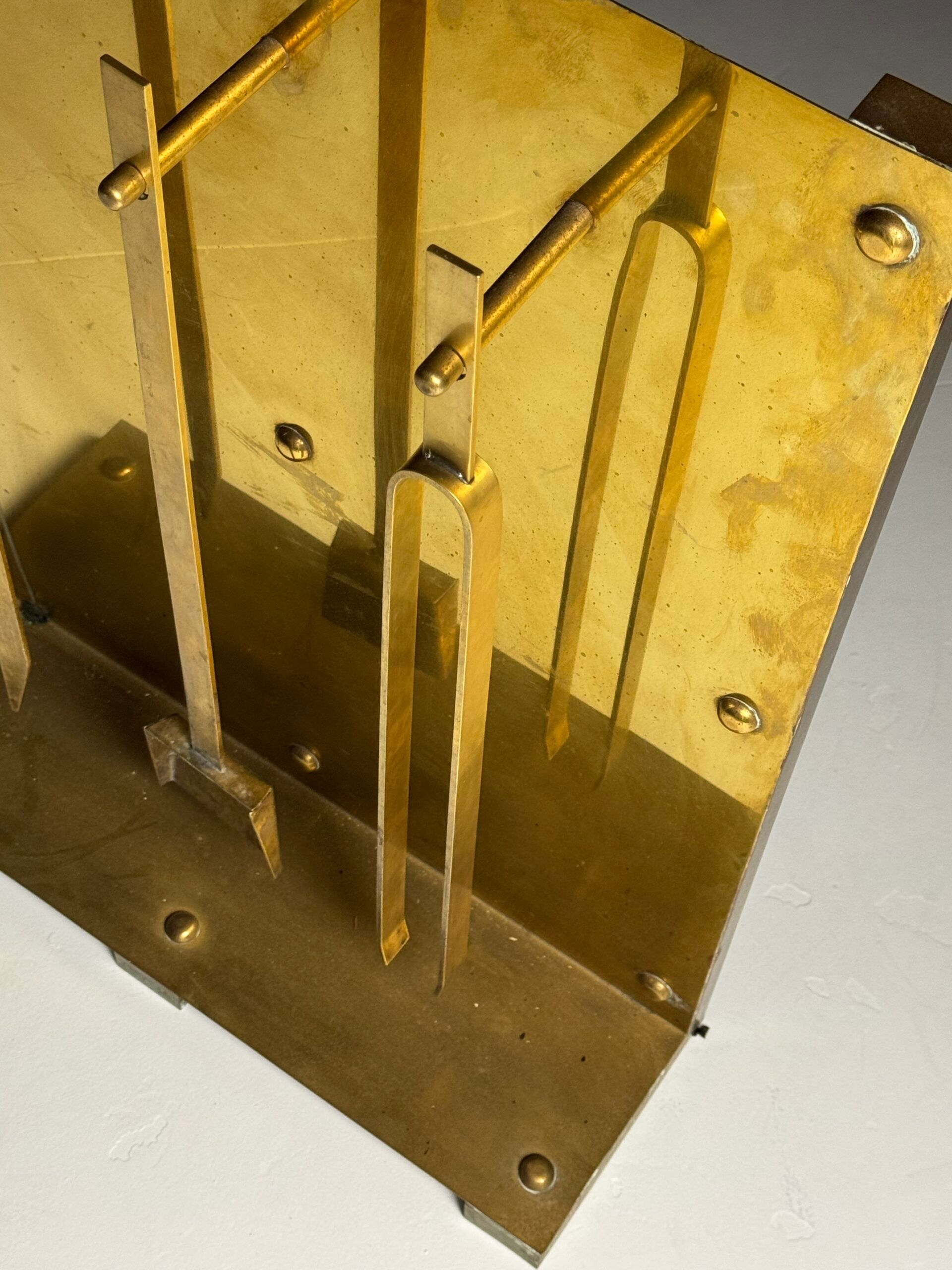 Brass fireplace set 1960s