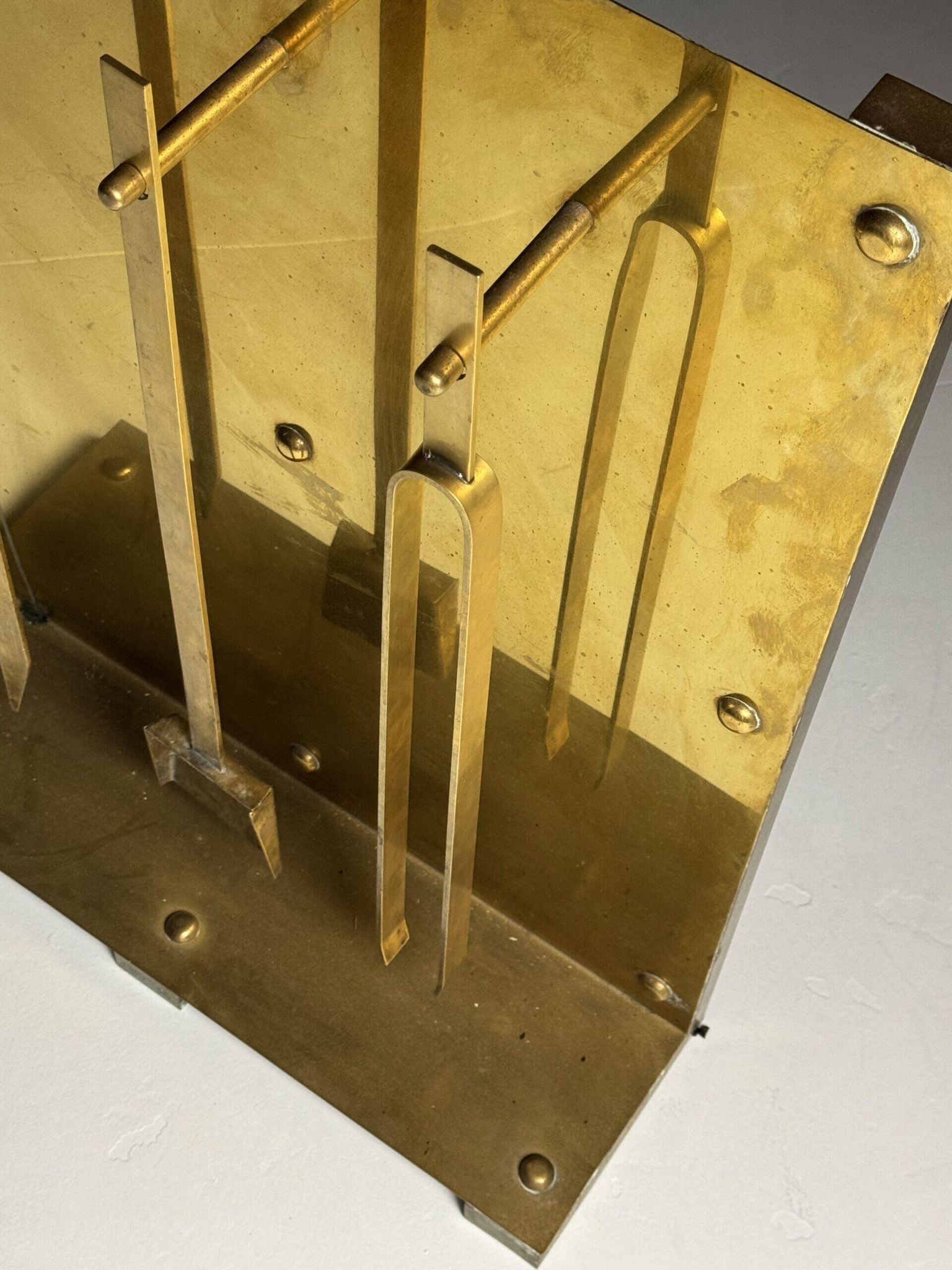 Brass fireplace set 1960s