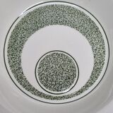 Set of five hollow plates, OpArt, 70s of the faience factory of Gien