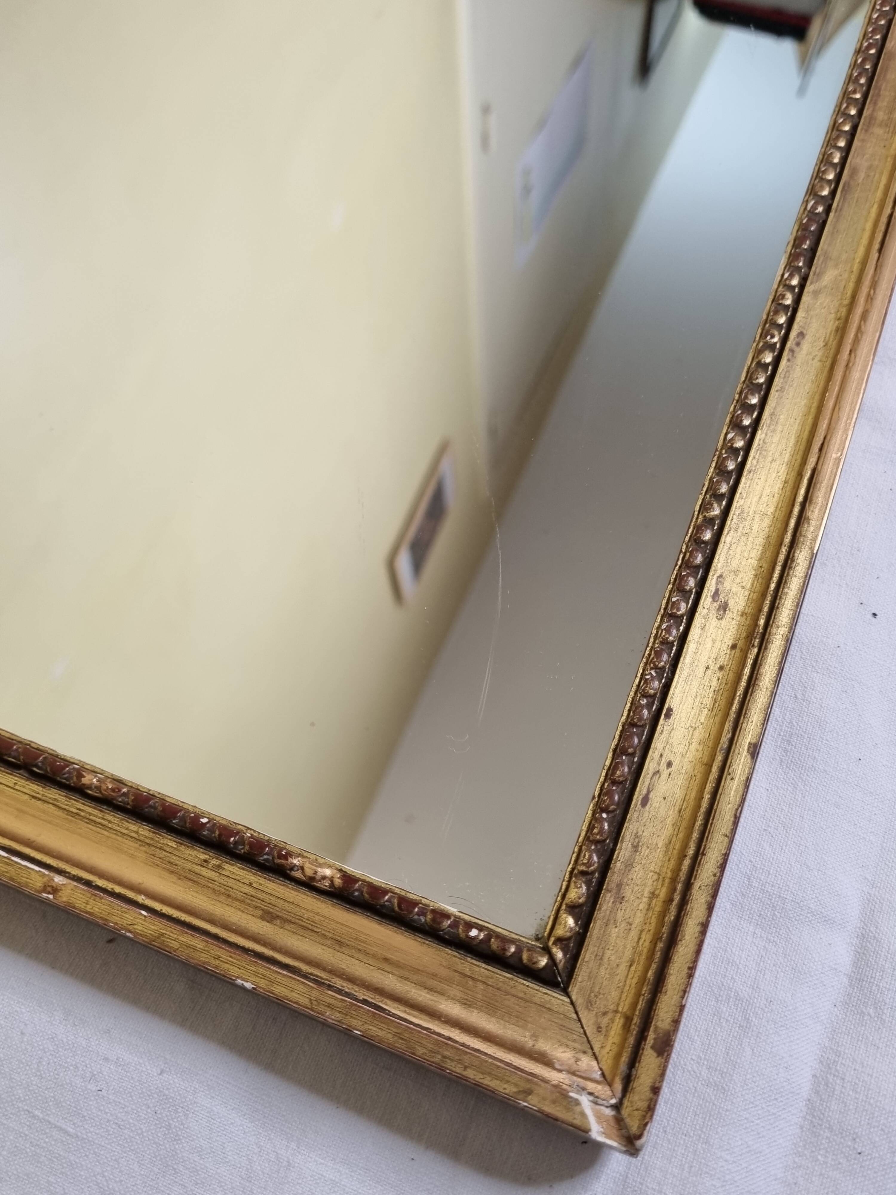 Vintage wall mirror, gold frame, 118 cm