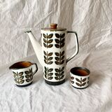 Boch Rambouillet - 1 coffee maker (25 cm), 1 milk jug, 1 sugar bowl and 2 cups - 1960
