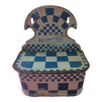 Art Nouveau matchbox in lithographed sheet metal decorated with Lustucru decoration