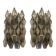 Set of Two “Poliedri” Murano Glass Wall Sconce in Venini Style