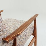Vintage armchair mid-century modern design knitted fabric