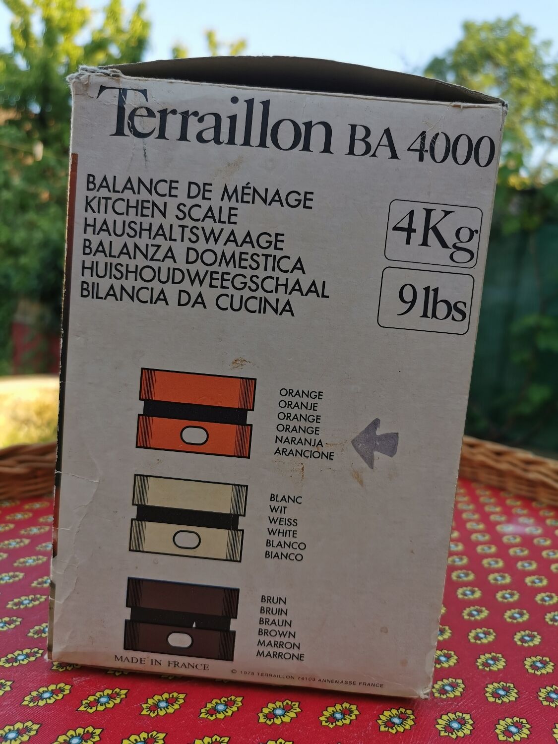 Orange Terraillon scale with box