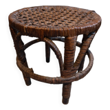 Mini old rattan stool