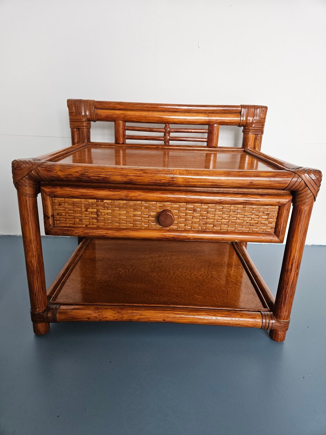 Prestige rattan bedside table maugrion