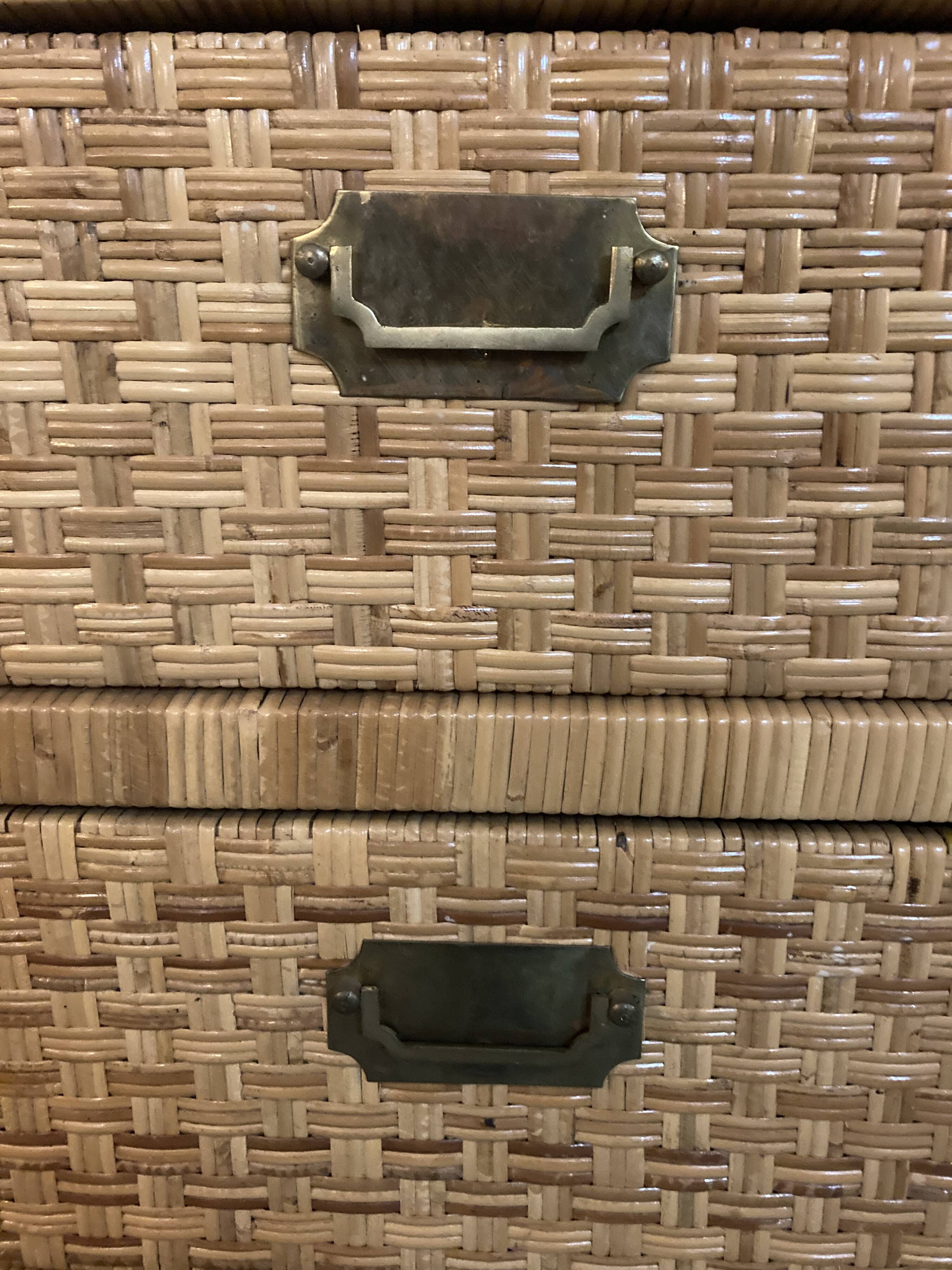 Mid-Century Modern Dresser, Rattan