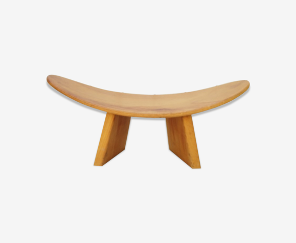 Tabouret Shoggi Alain Gaubert bois naturel